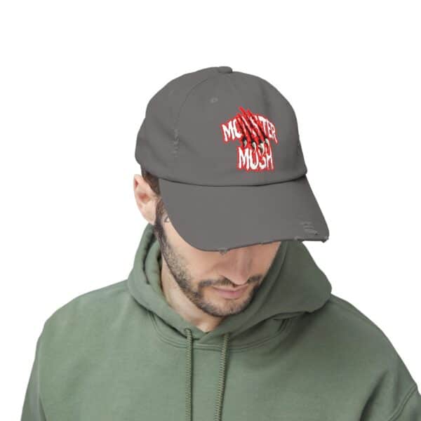 Monster Mosh Logo Distressed Cap for Gothic Style Lovers - Image 41