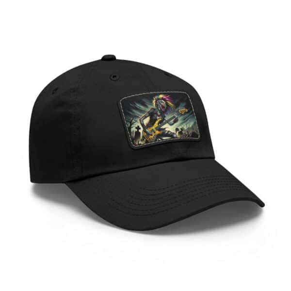 Zombie Bassist Girl Punk Leather Patch Dad Hat - Casual Style for Music Lovers - Image 22