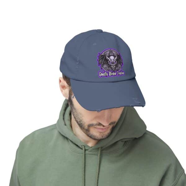 Ghastly Wicked Creations Logo Distressed Cap for Gothic Style Lovers - Image 6