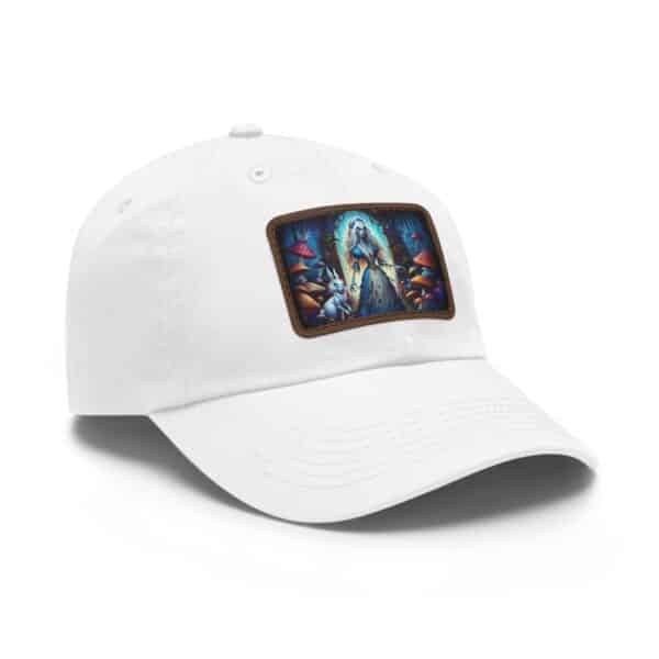 Undead Alice & White Rabbit Zombie #WT-D-A03 Leather Patch Dad Hat - Casual Style for Music Lovers - Image 12