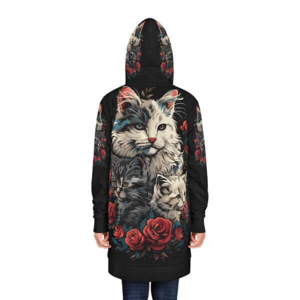 Women's Hoodie Dress Mama Cat & Kittens WD-M001 By Wyldesigns - Image 5