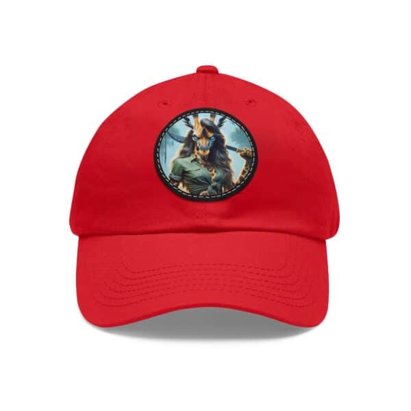 Arm The Animals: Hunter Giraffe Girl #AA-D-Gi001 Artistic Round Leather Patch Dad Hat - Stylish Casual Cap - Image 26