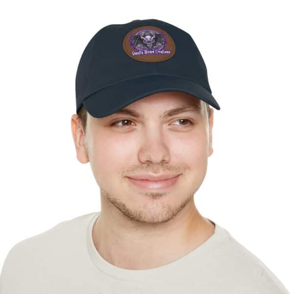 Ghastly Wicked Creations Studio Logo Artistic Round Leather Patch Dad Hat - Stylish Casual Cap - Image 85
