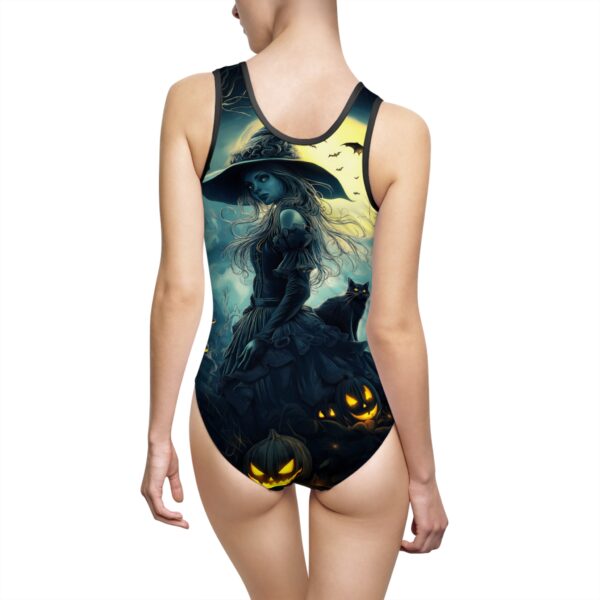 Swimsuit - Witch With Black Cat By Moonlight #MJ-W001 - Image 2