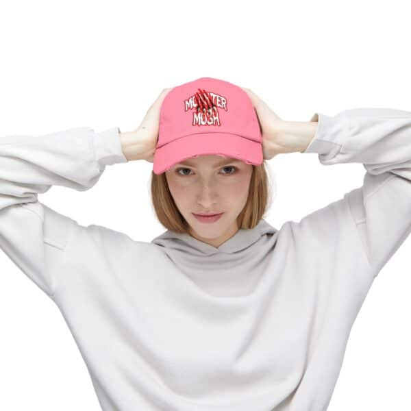 Monster Mosh Logo Distressed Cap for Gothic Style Lovers - Image 49