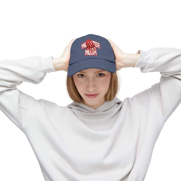 Monster Mosh Logo Distressed Cap for Gothic Style Lovers - Image 7