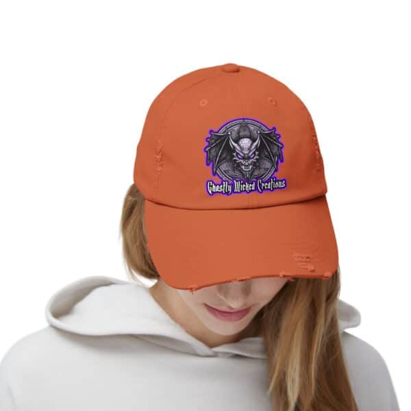 Ghastly Wicked Creations Logo Distressed Cap for Gothic Style Lovers - Image 25