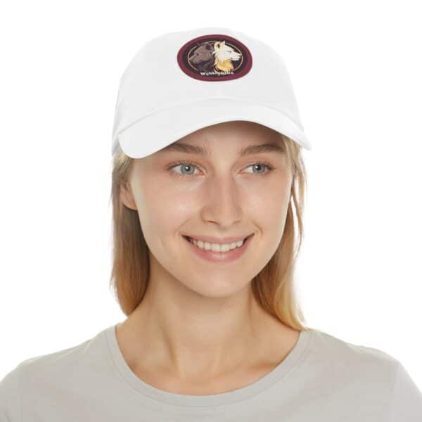 Wyldesigns Logo  Artistic Round Leather Patch Dad Hat - Stylish Casual Cap - Image 44