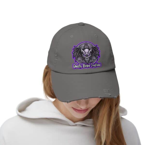 Ghastly Wicked Creations Logo Distressed Cap for Gothic Style Lovers - Image 39