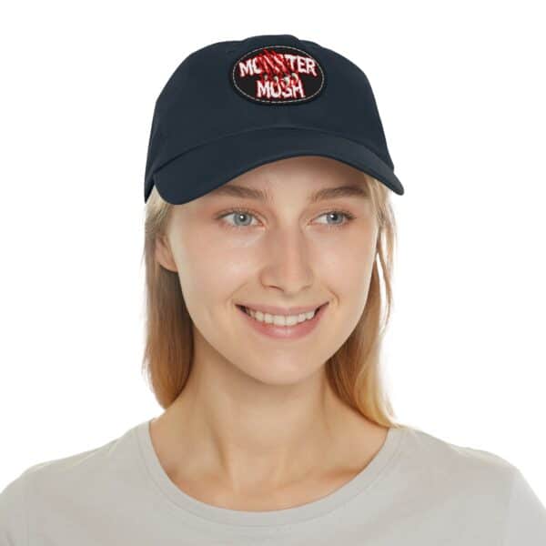 Monster Mosh Logo  Artistic Round Leather Patch Dad Hat - Stylish Casual Cap - Image 74