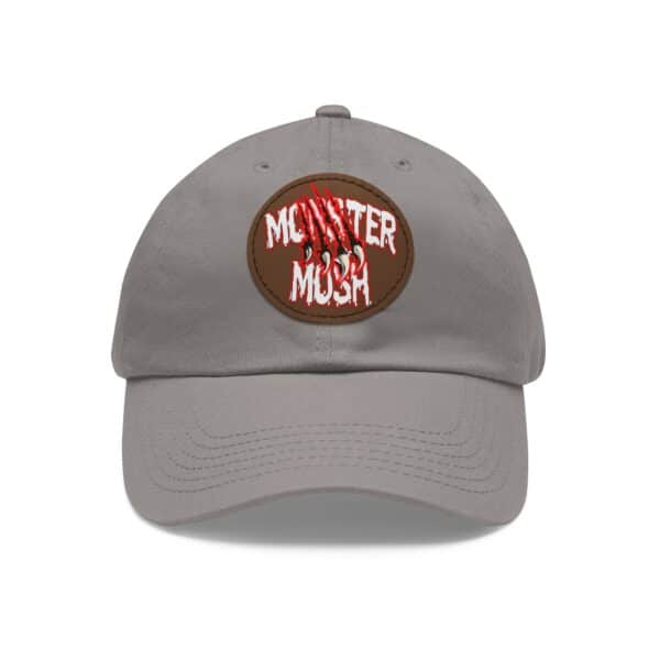 Monster Mosh Logo  Artistic Round Leather Patch Dad Hat - Stylish Casual Cap - Image 111