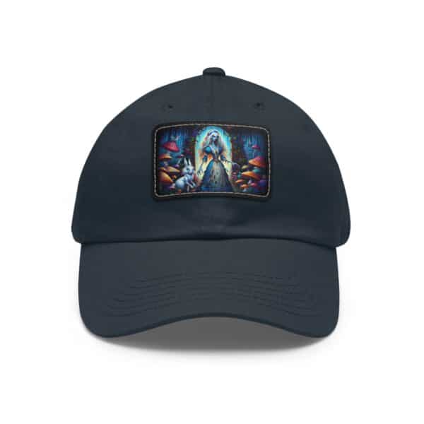 Undead Alice & White Rabbit Zombie #WT-D-A03 Leather Patch Dad Hat - Casual Style for Music Lovers