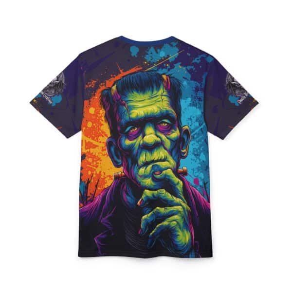 Frankenstein Pop 60's Art Style Tee Unisex (AOP) - Image 8