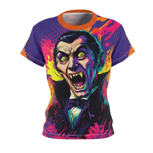 Dracula Pop 60's Art Style Woman's Tee (AOP) - Image 7