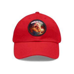 Cannibalistic Chicken Band Artistic Round Leather Patch Dad Hat - Stylish Casual Cap