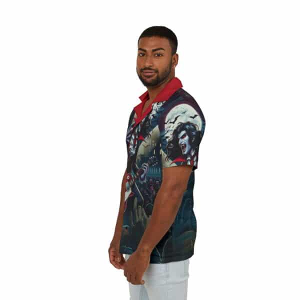 Men's Hawaiian Camp Shirt Monster Mosh 2024 Tour Dracula On Guitar MM-D-D07 - Perfect for Summer Escapes - Image 5
