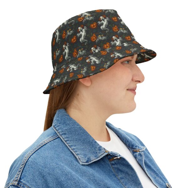 Ghosts & Pumpkins Pattern 1 Bucket Hat - Halloween Fashion Accessory - Image 11