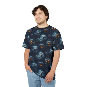 Unisex Tee Halloween Ghosts & Pumpkins Pattern 2