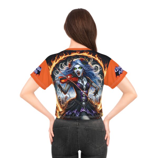 Ariel Undead Angel Violinist Crop Tee (AOP) - Image 8