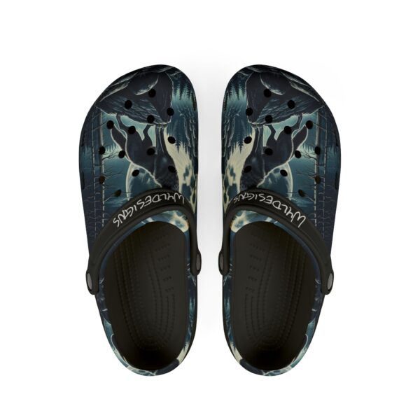 Wolf Howling WD-D001 By Wyldesigns - Clog Shoes - Image 2