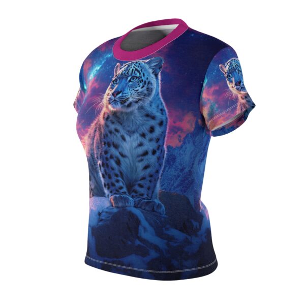 Snow Leopard Women's Tee by Wyldesigns - Wildlife Graphic T-Shirt #WD-D016 (AOP) - Image 6
