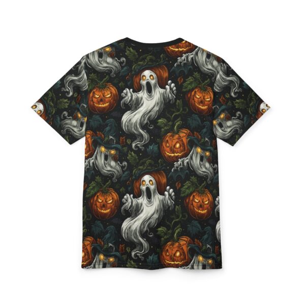 Unisex Tee Halloween Ghosts & Pumpkins Pattern 1 - Image 9
