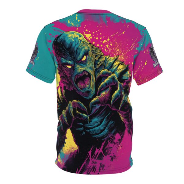 The Creature From The Deep Pop 60's Art Style Tee Unisex (AOP) - Image 2