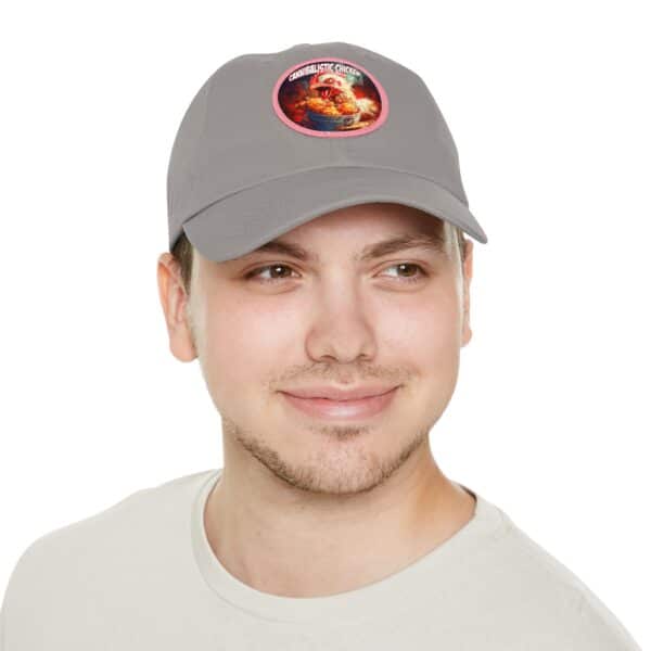 Cannibalistic Chicken Band Artistic Round Leather Patch Dad Hat - Stylish Casual Cap - Image 120