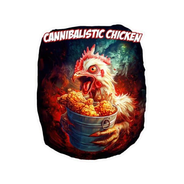 Cannibalistic Chicken Kiss-Cut Vinyl Decal - Quirky Retro Animal Sticker for Home, Laptop & More - Image 19