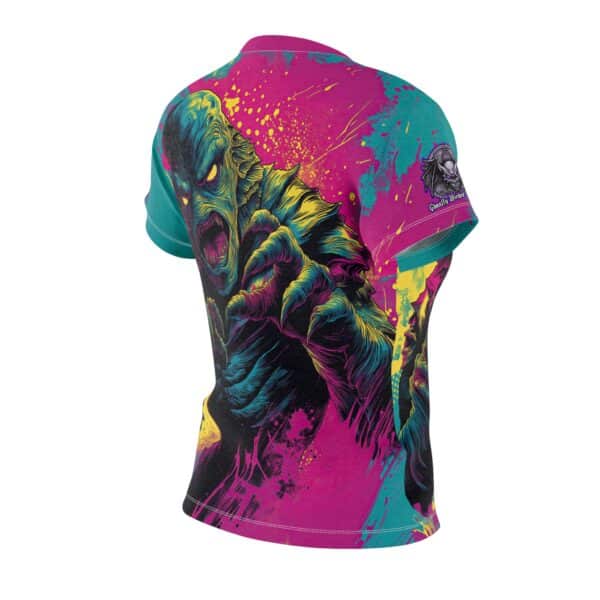The Creature From The Deep Pop 60's Art Style Women's Tee (AOP) - Image 4