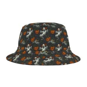 Ghosts & Pumpkins Pattern 1 Bucket Hat - Halloween Fashion Accessory