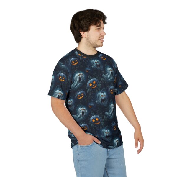 Unisex Tee Halloween Ghosts & Pumpkins Pattern 2 - Image 16