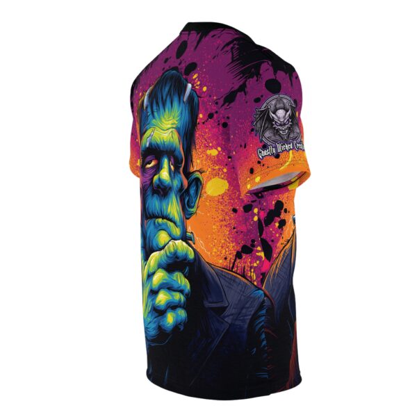 Frankenstein II Pop 60's Art Style Tee Unisex (AOP) - Image 4