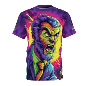 The Wolfman Pop 60's Art Style Tee Unisex (AOP)