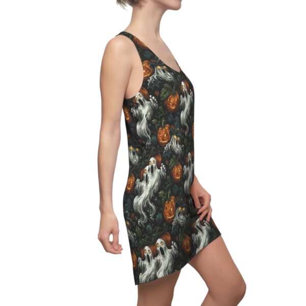 Ghosts & Pumpkins Pattern 1 Women's Cut & Sew Racerback Dress (AOP) - Image 6