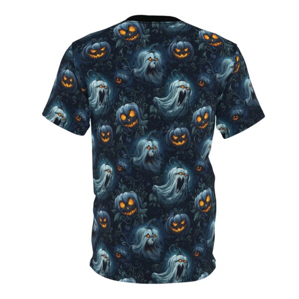 Unisex Tee Halloween Ghosts & Pumpkins Pattern 2 - Image 8