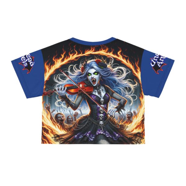 Ariel Undead Angel Violinist Crop Tee (AOP) - Image 3