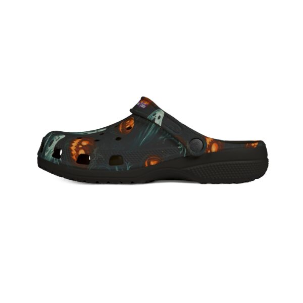 Halloween Ghosts & Pumpkins Pattern 3 Clog Style Shoes - Image 5
