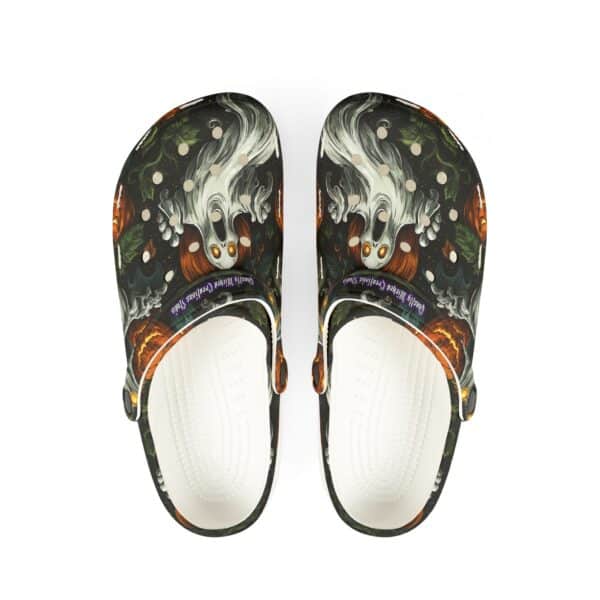 Halloween Ghosts & Pumpkins Pattern 1 Clog Style Shoes - Image 10