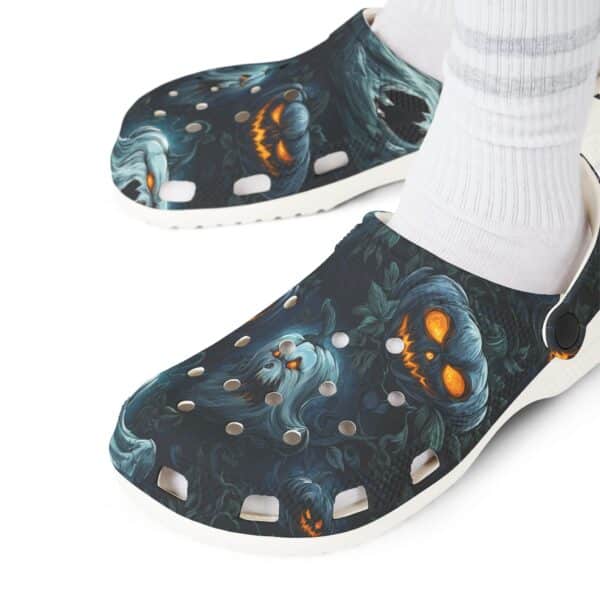 Halloween Ghosts & Pumpkins Pattern 2 Clog Style Shoes - Image 16