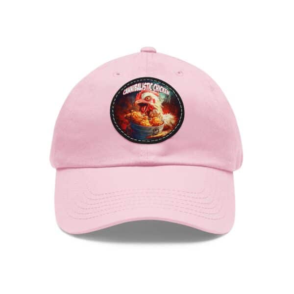 Cannibalistic Chicken Band Artistic Round Leather Patch Dad Hat - Stylish Casual Cap - Image 96