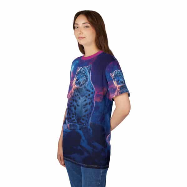 Snow Leopard Unisex Tee by Wyldesigns - Wildlife Graphic T-Shirt #WD-D016 (AOP) - Image 28