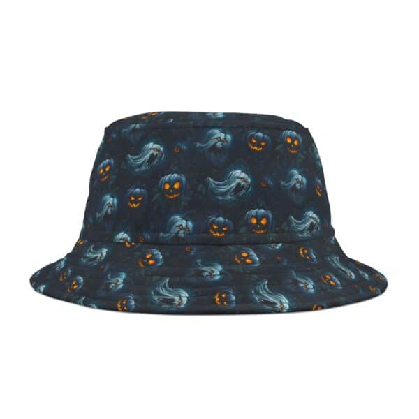 Ghosts & Pumpkins Pattern 2 Bucket Hat - Halloween Fashion Accessory - Image 4