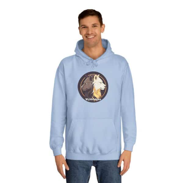 Wolf Howling WD-D001 By Wyldesigns Unisex College Hoodie - Image 11