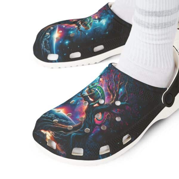 Cosmic Chameleon Design #WD-D004 By Wyldesigns - Clog Shoes - Image 16