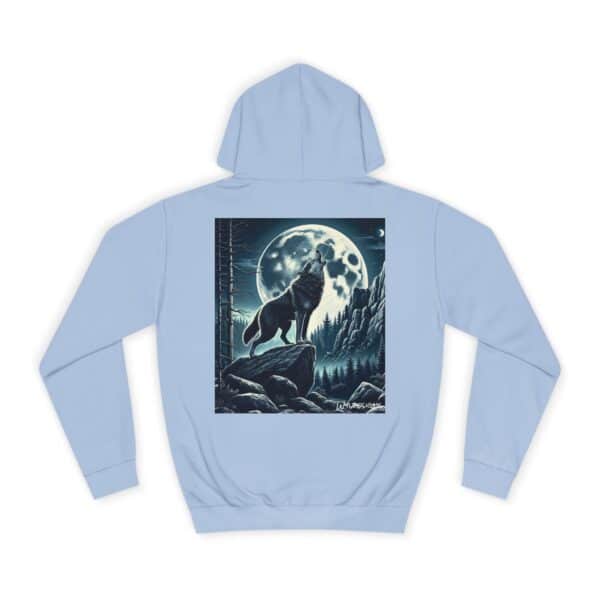 Wolf Howling WD-D001 By Wyldesigns Unisex College Hoodie - Image 10