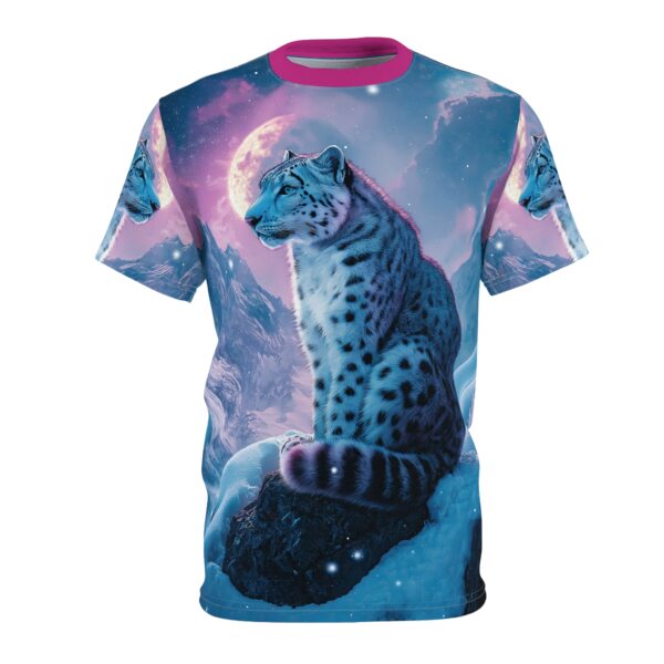 Snow Leopard Unisex Tee by Wyldesigns - Wildlife Graphic T-Shirt #WD-D017 (AOP) - Image 17