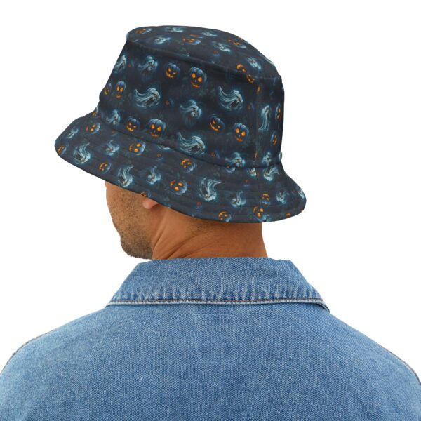 Ghosts & Pumpkins Pattern 2 Bucket Hat - Halloween Fashion Accessory - Image 7