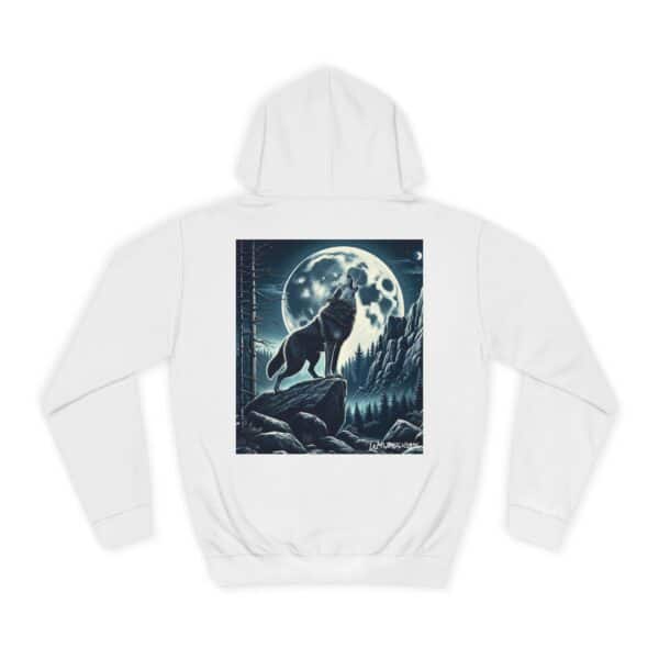 Wolf Howling WD-D001 By Wyldesigns Unisex College Hoodie - Image 6