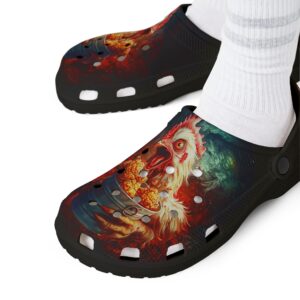 Cannibalistic Chicken Band Design Clog Shoes